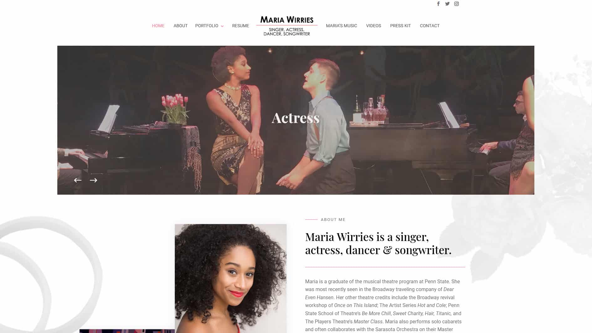 image Maria Wirries website