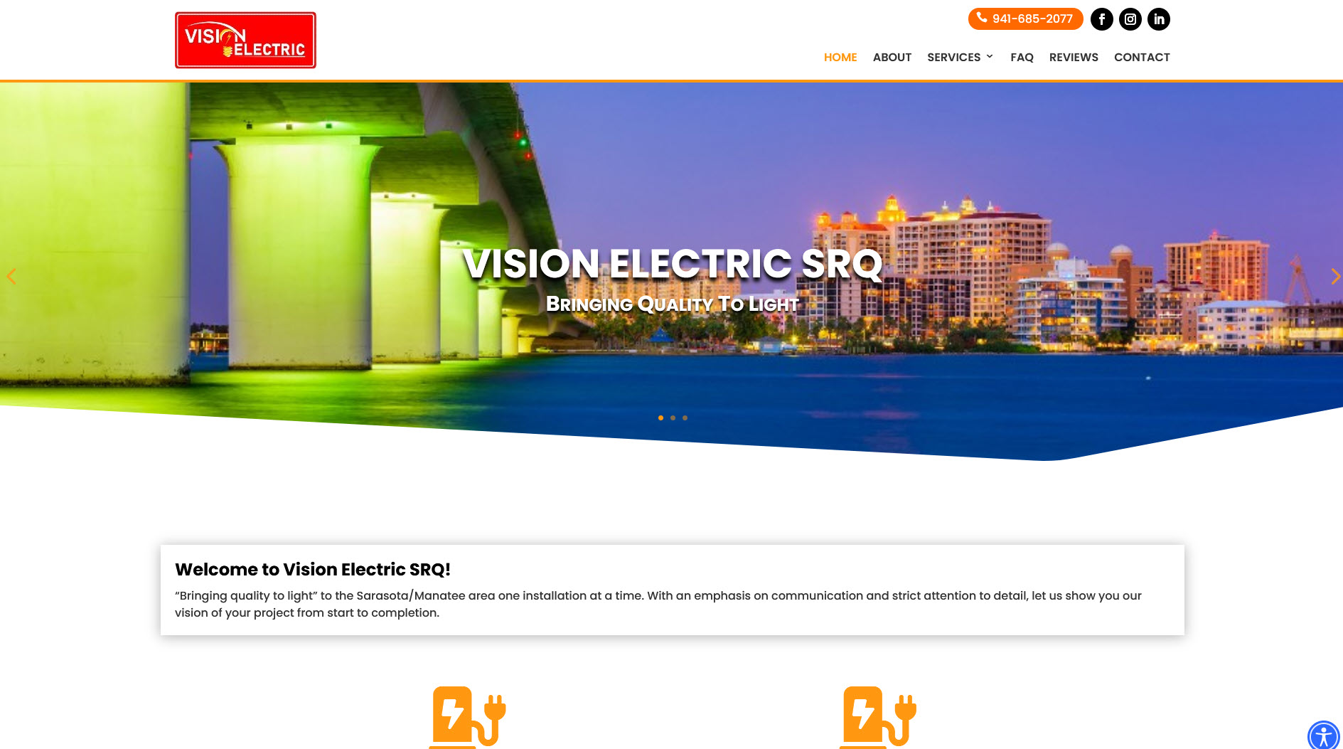 Vision Electric SRQ website