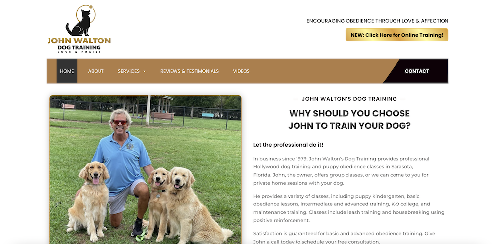John Walton Dog Training