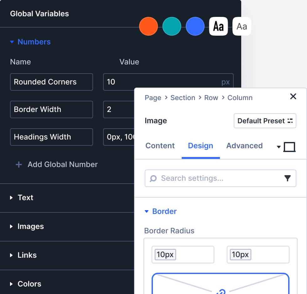 image of Divi screen