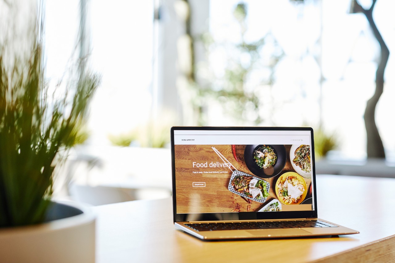 image of food delivery website