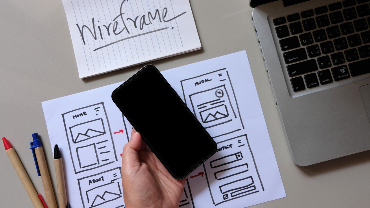 image of website wireframe