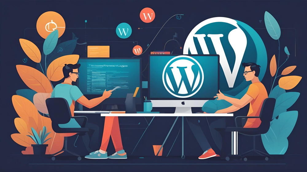 Wordpress people working at desk image