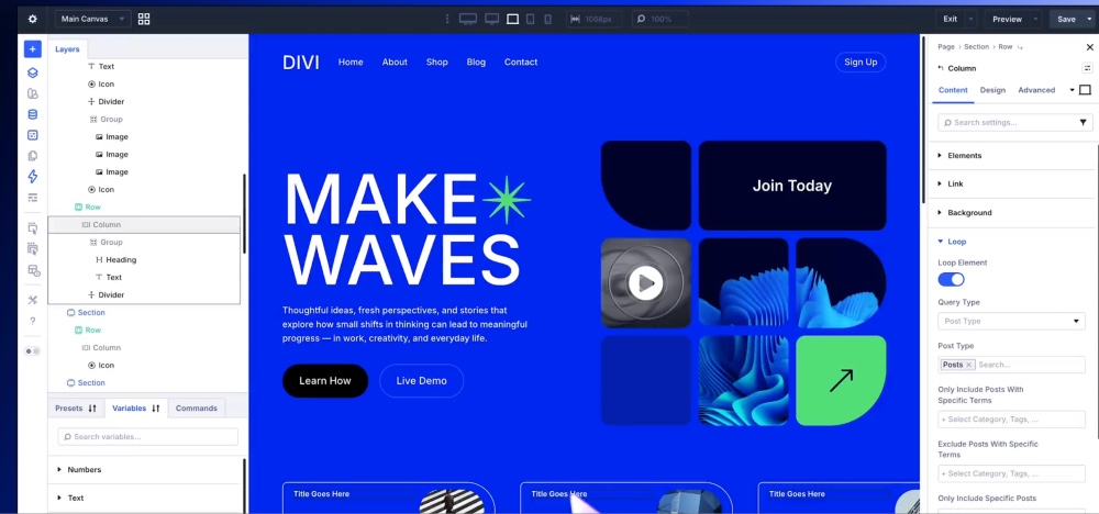 Divi 5 interface image